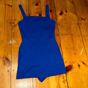 sleeveless romper, xsmall, royal blue